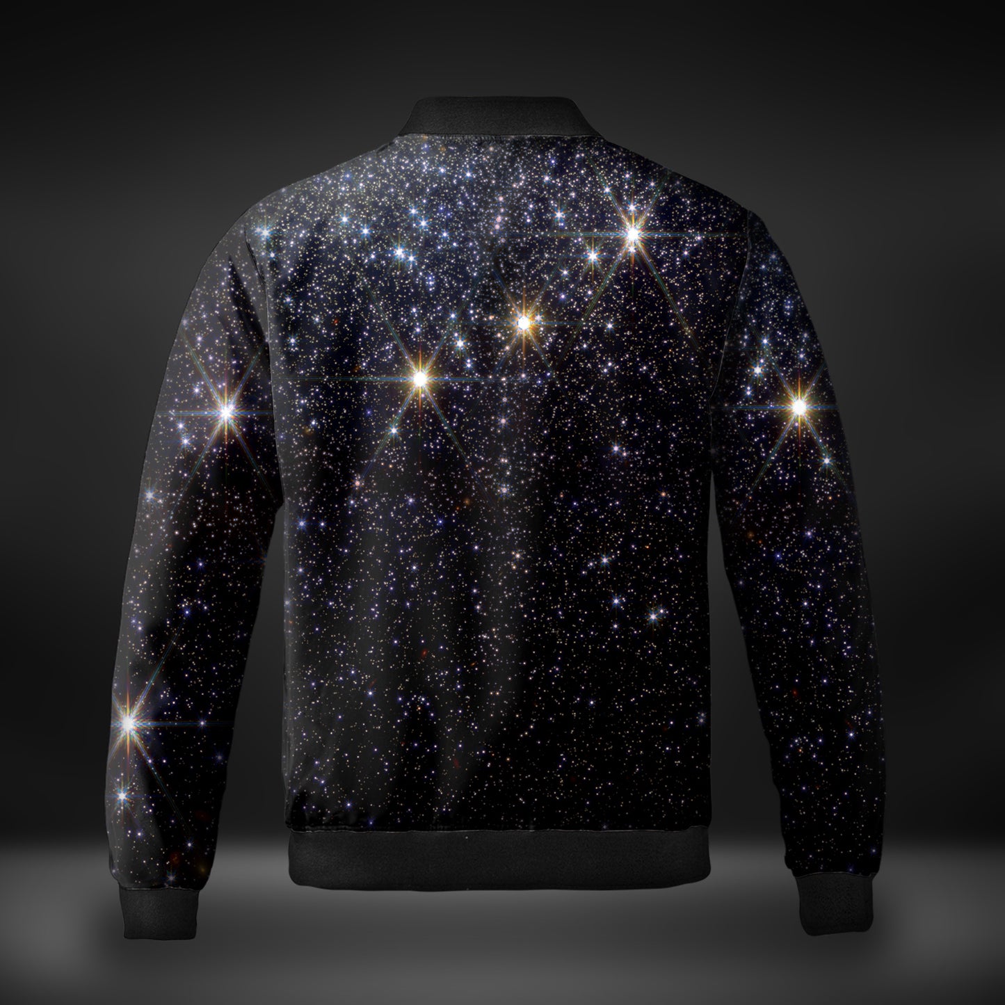 JWST Messier 92 Star Field Quilted Bomber Jacket