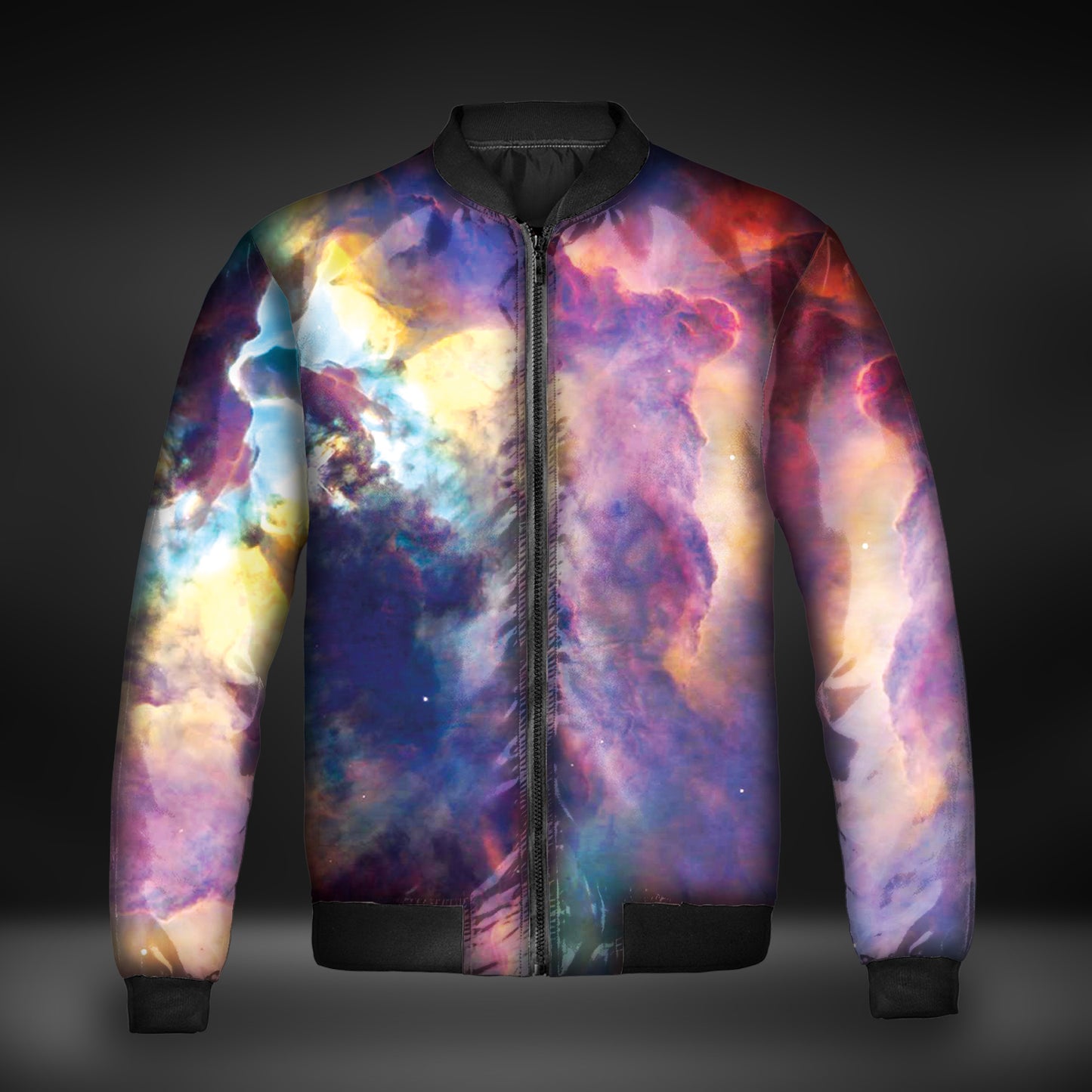JWST Pastel Nebula Quilted Bomber Jacket (Version B)