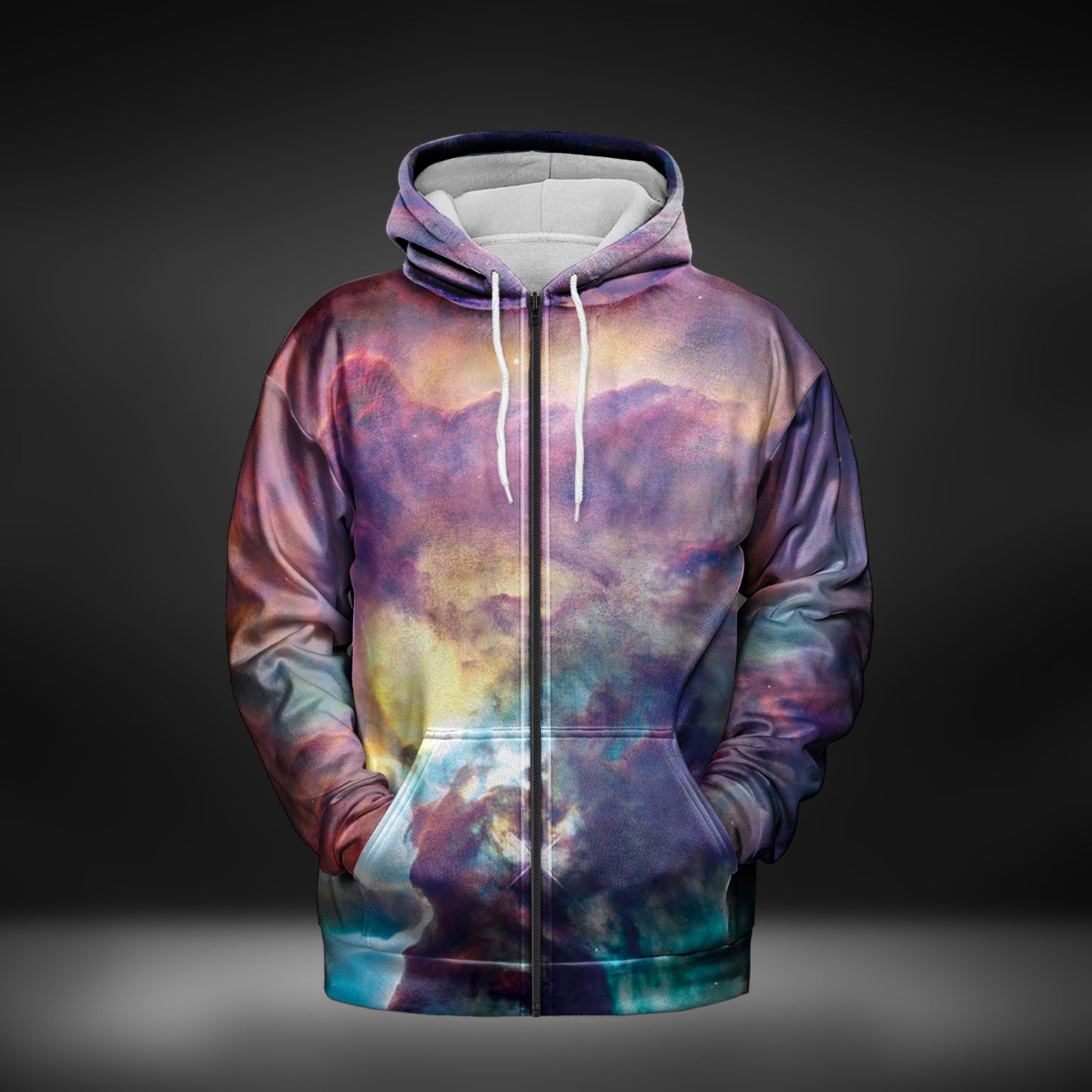 JWST Pastel Nebula Zip-Up Hoodie (Version A)
