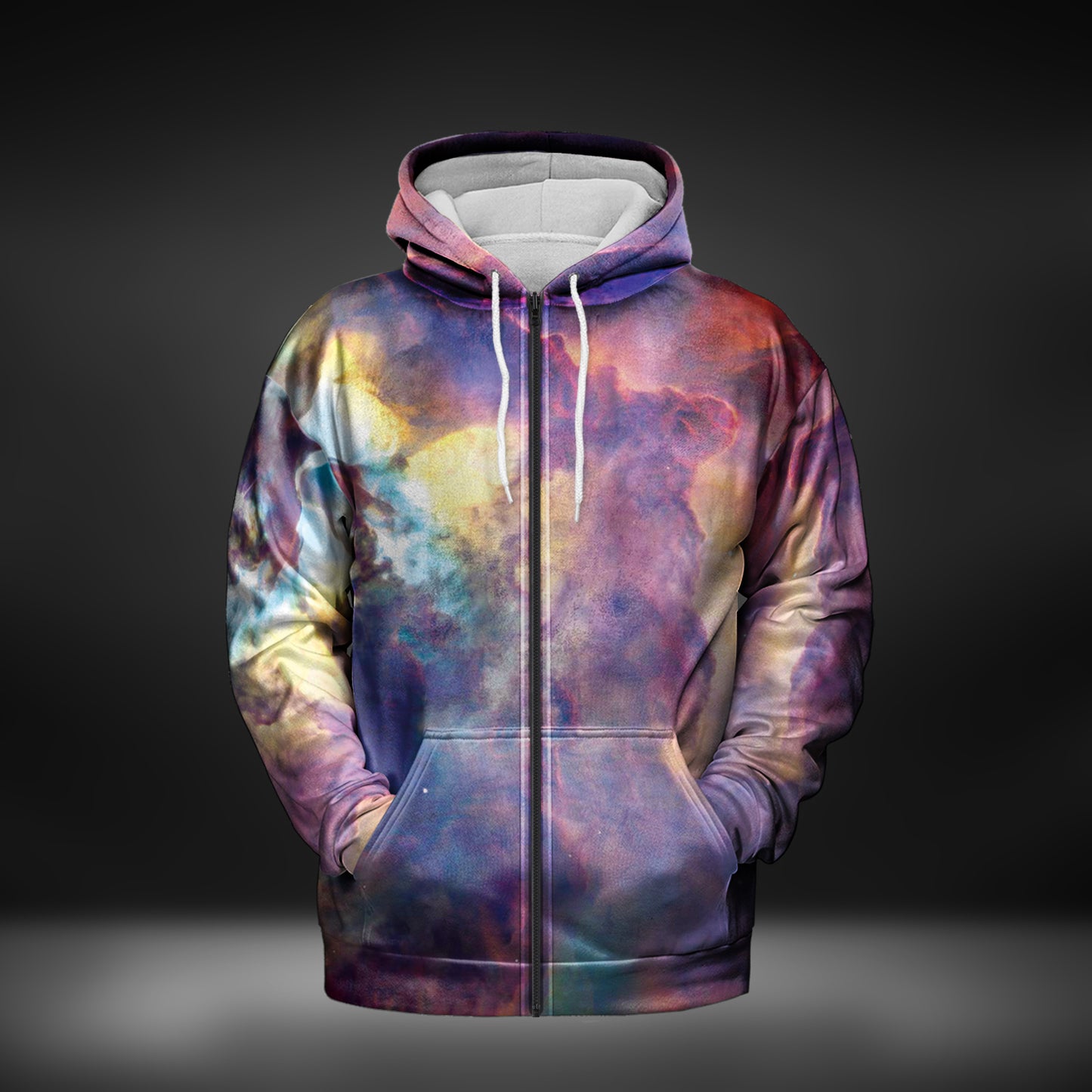 JWST Pastel Nebula Zip-Up Hoodie (Version B)