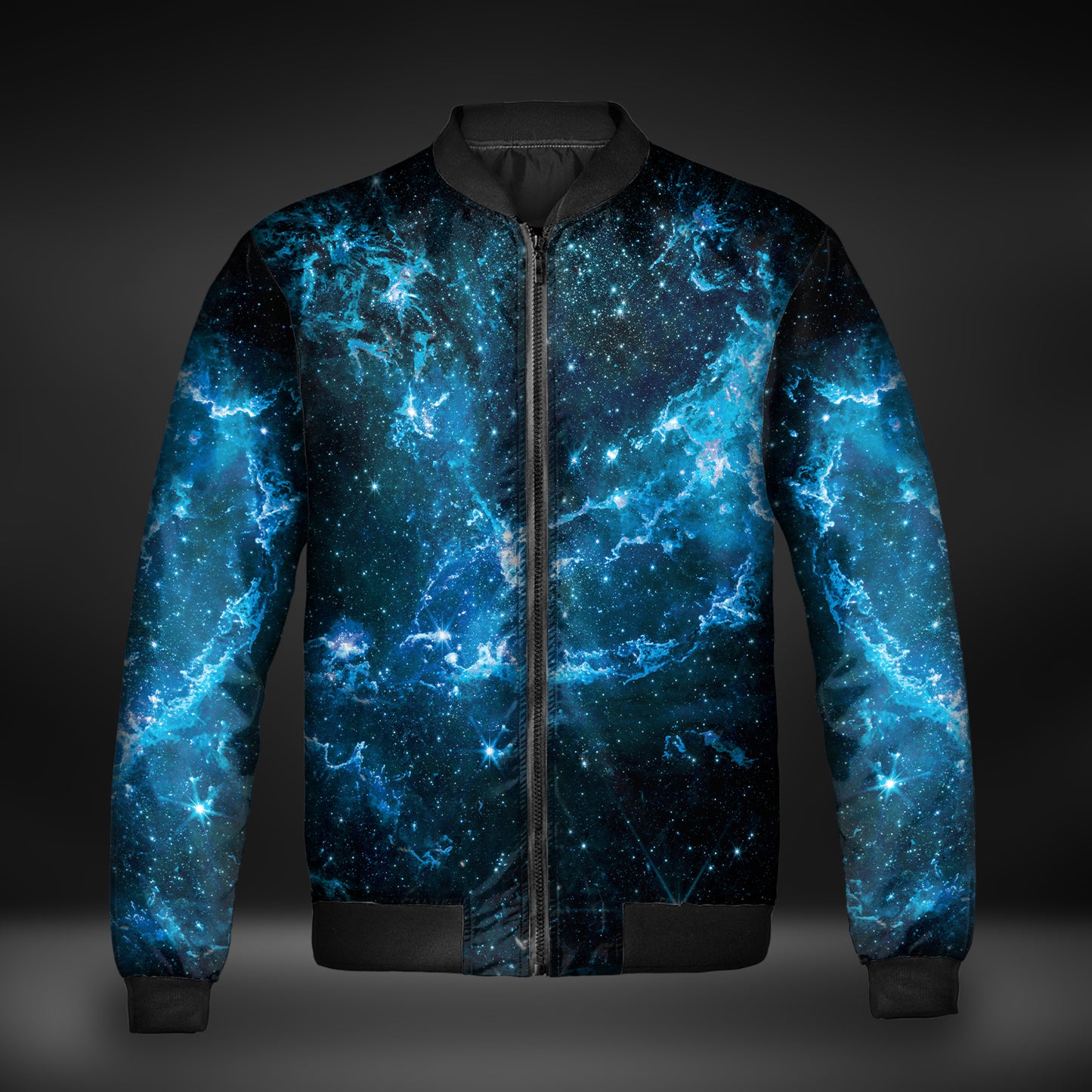 JWST Phoenix Galaxy NGC346 Windbreaker Bomber Jacket (Blue)