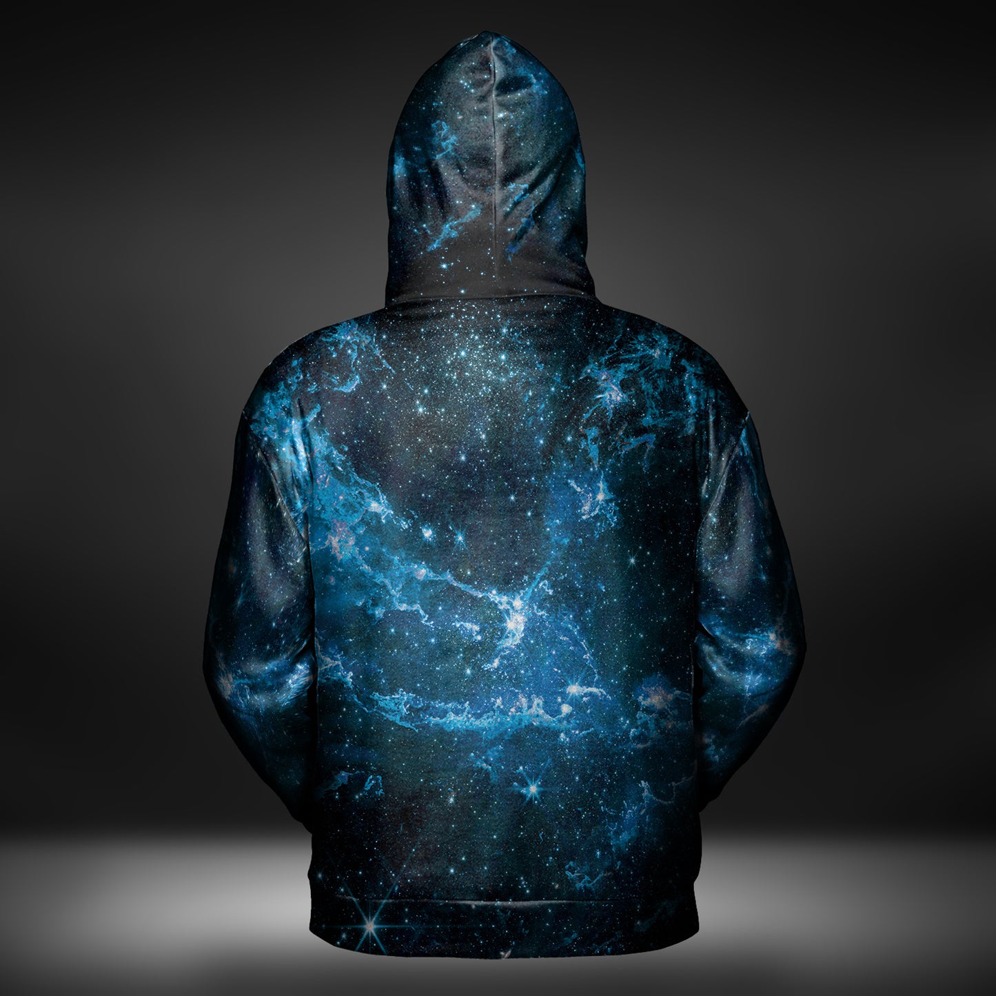 JWST Phoenix Galaxy NGC346 Zip-Up Hoodie (Blue)