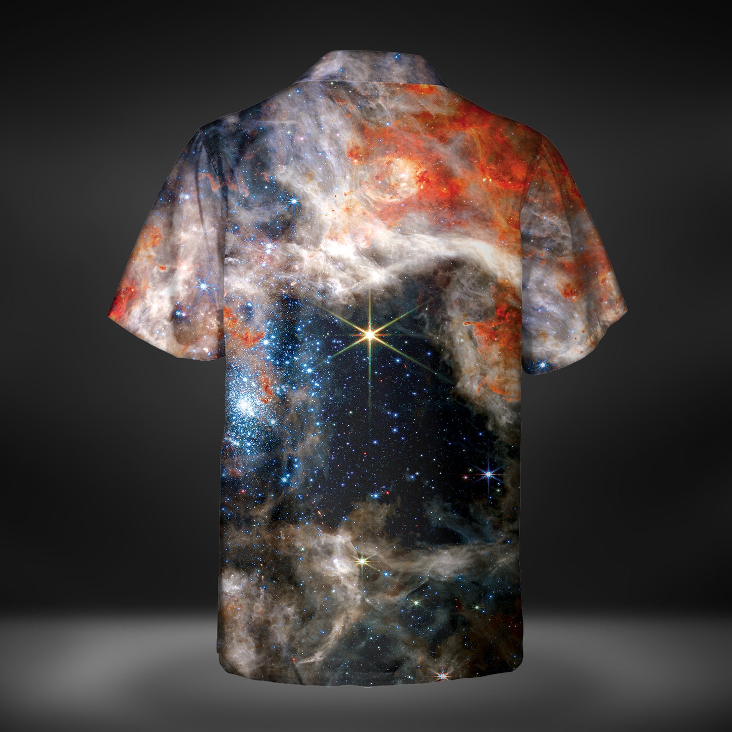 JWST Tarantula Nebula Button-Up Shirt (Bright)