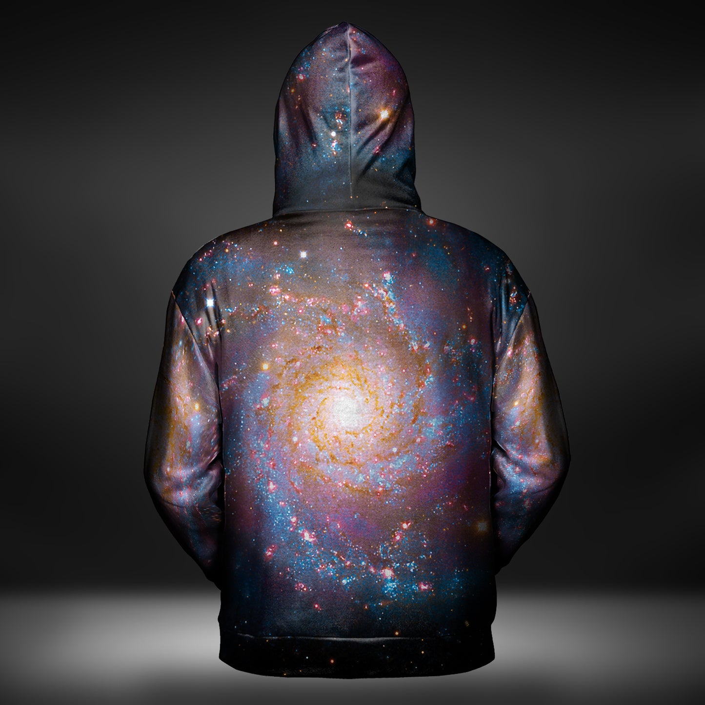 M74 Spiral Galaxy Zip-Up Hoodie