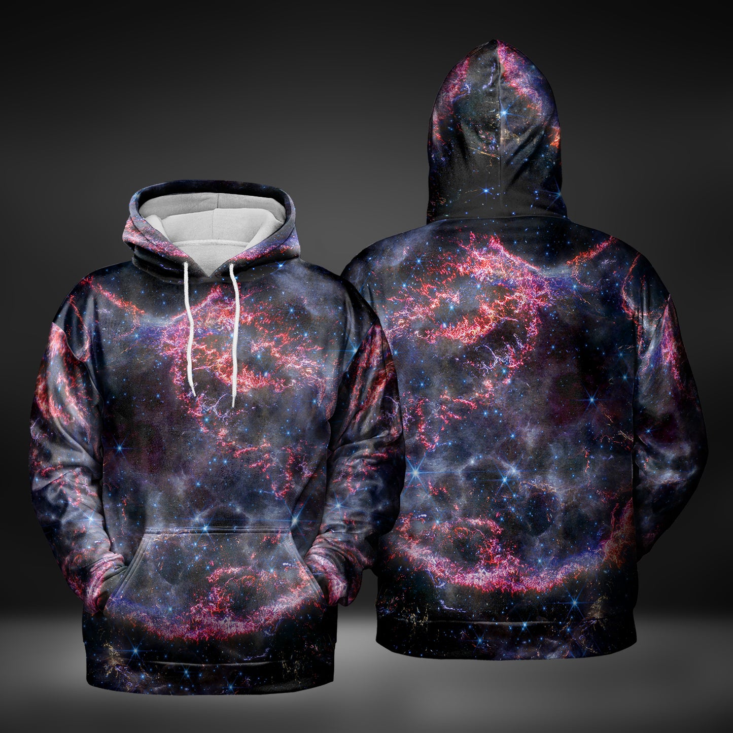 JWST Cassiopeia A NIRCam Pull-Over Hoodie (Magenta)