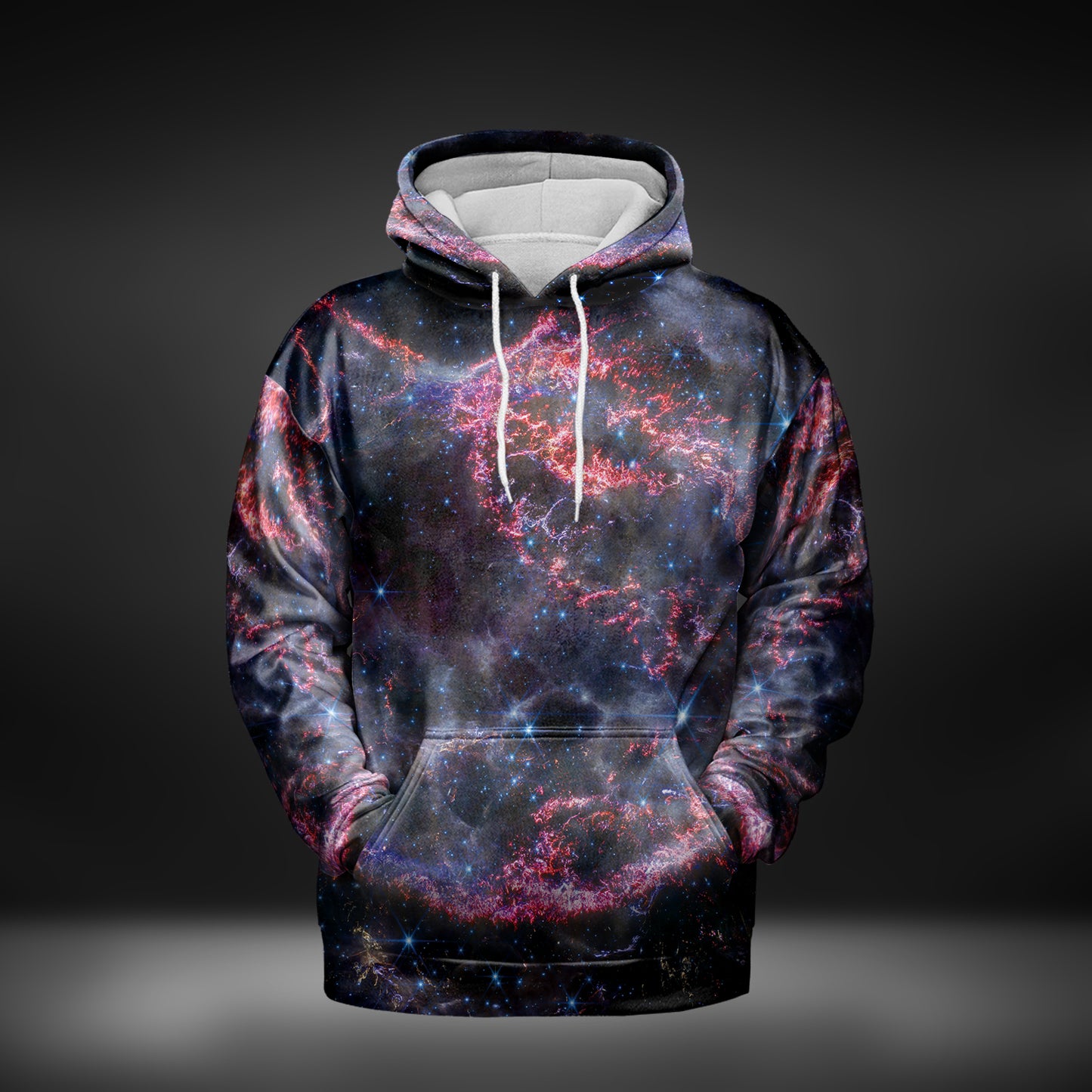 JWST Cassiopeia A NIRCam Pull-Over Hoodie (Magenta)