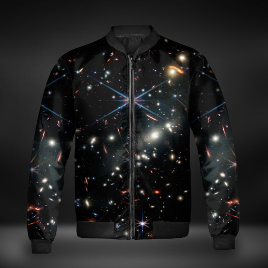 JWST First Image Deep Field Quilted Bomber Jacket