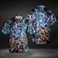JWST Infrared Spiral Galaxy Button-Up Shirt (Bright)