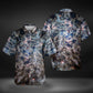 JWST Infrared Spiral Galaxy Button-Up Shirt (Muted)