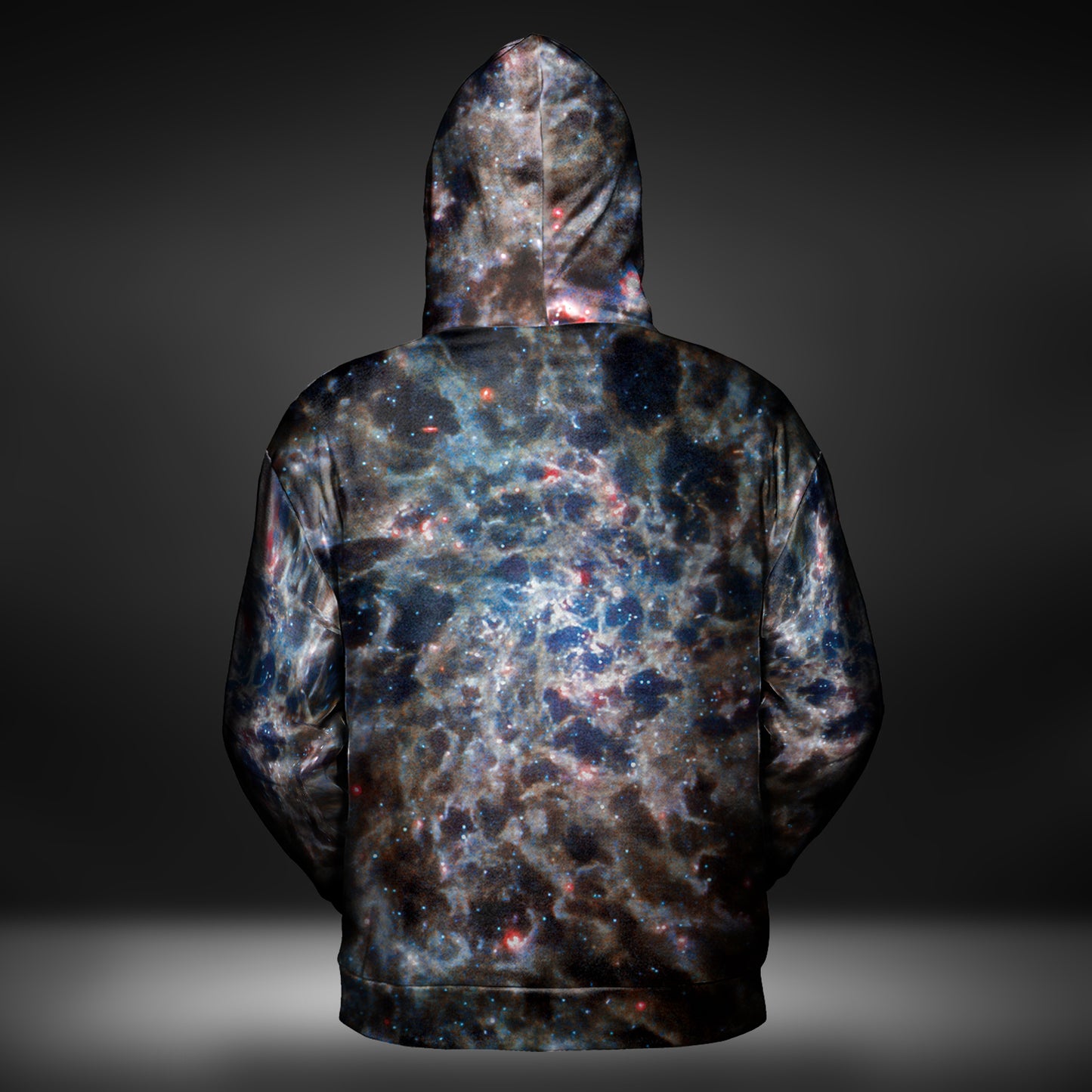 JWST Infrared Spiral Galaxy Zip-Up Hoodie