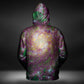JWST Phantom Galaxy Cosmic Tye Dye Pull-Over Hoodie (Purple-Green)