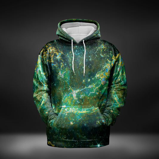 JWST Phoenix Galaxy NGC346 Pull-Over Hoodie (Green)