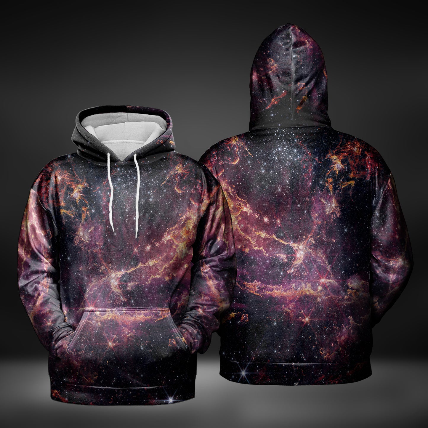 JWST Phoenix Galaxy NGC346 Pull-Over Hoodie (Magenta)