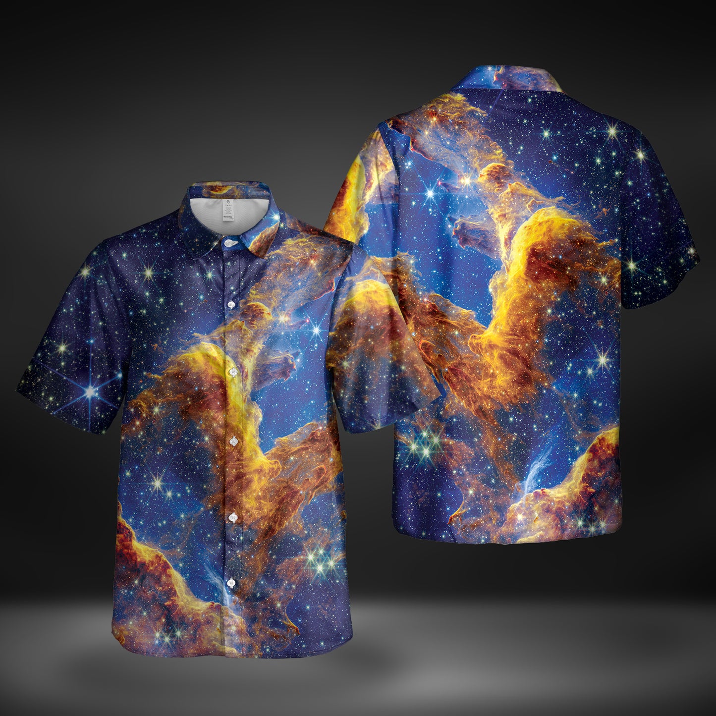 JWST Pillars Of Creation Button-Up (Bright)