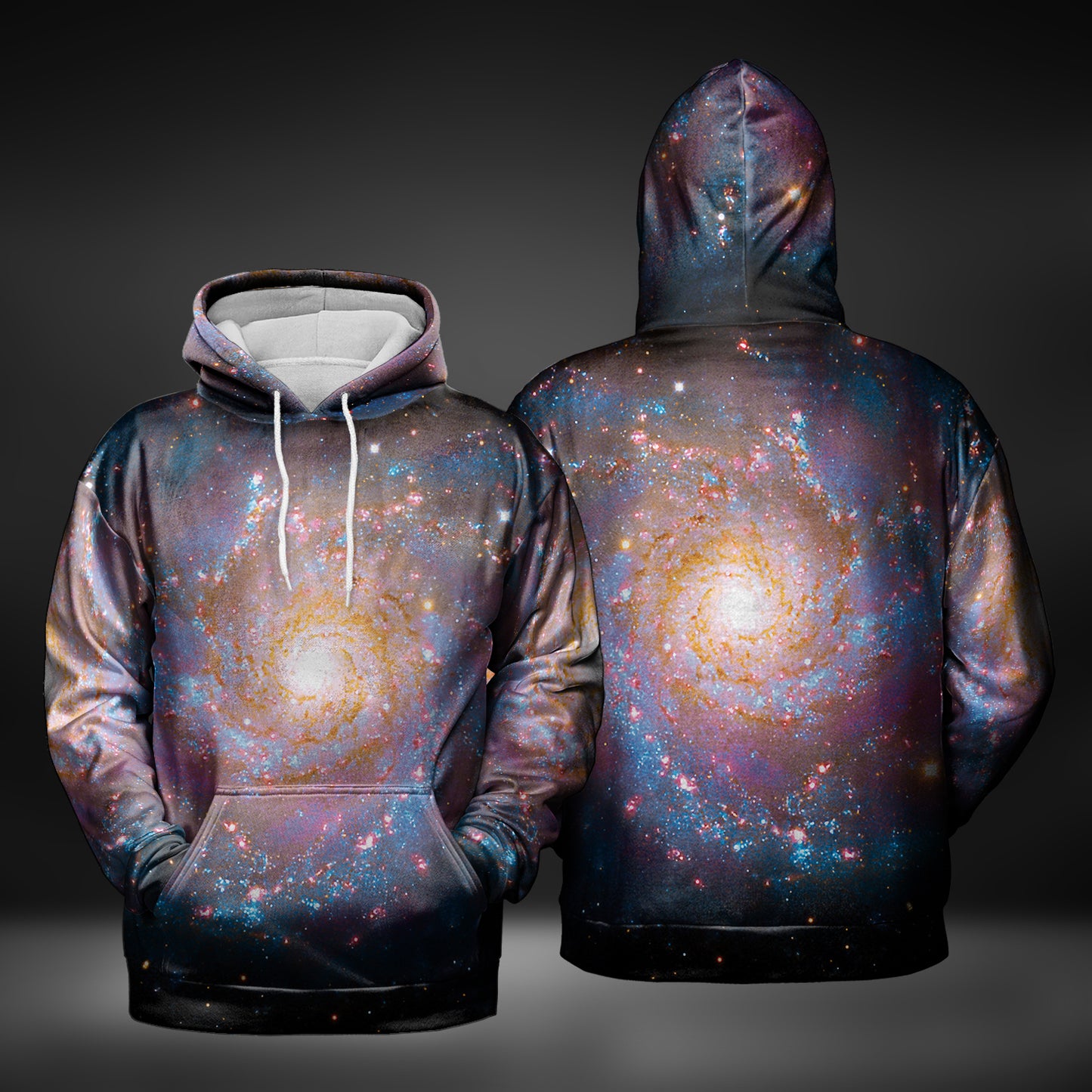 M74 Spiral Galaxy Pull-Over Hoodie