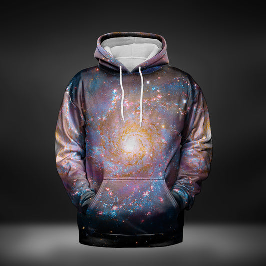 M74 Spiral Galaxy Pull-Over Hoodie